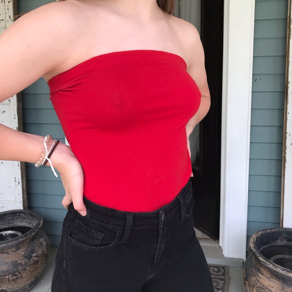 Red body suit
